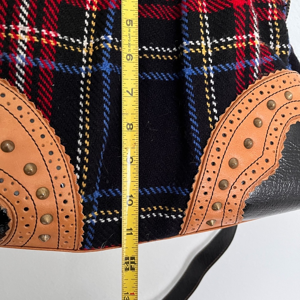 Betsey Johnson Red and Tan Plaid Crossbody Bag - Picture 11 of 11